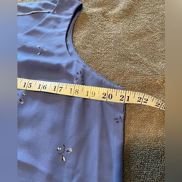 Slate blue sleeveless top - Picture 6 of 8